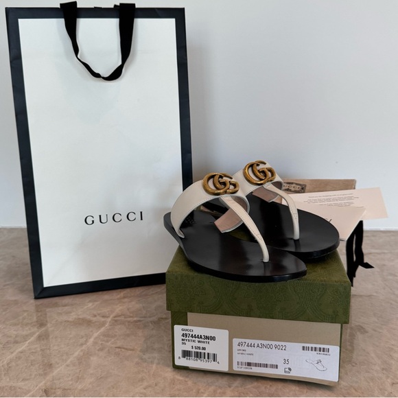 Gucci Marmont Leather Thong - Picture 1 of 16